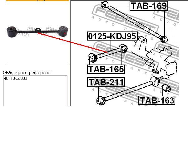 T421A154 NPS Braço oscilante superior esquerdo/direito de suspensão traseira