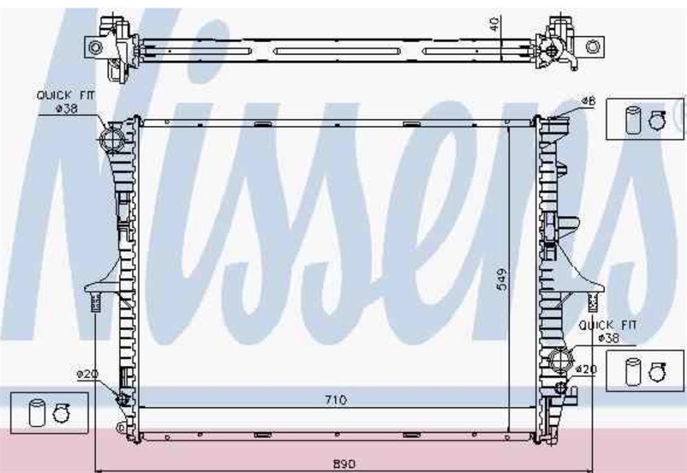 65276A Nissens Radiador de esfriamento de motor