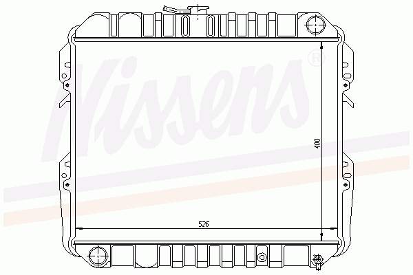 Radiador de esfriamento de motor Nissens 64728