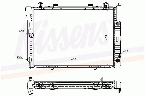 1405002103 Mercedes Radiador de esfriamento de motor