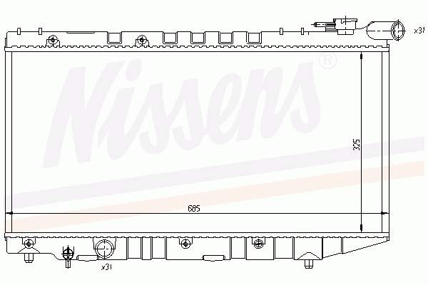 Compre 64835 Nissens Radiador de esfriamento de motor
