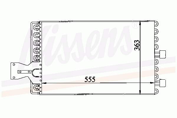 Radiador de aparelho de ar condicionado 94100 Nissens