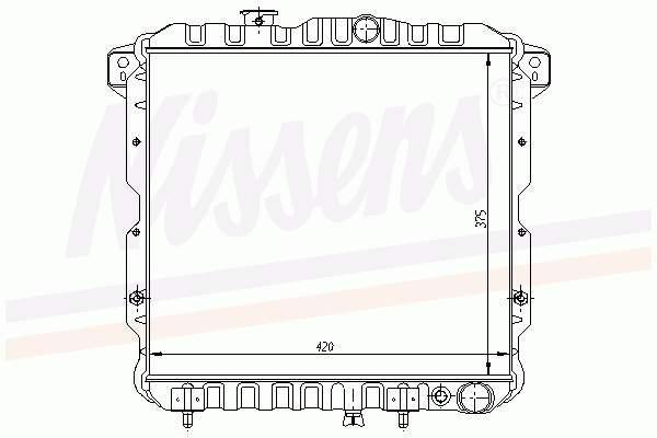 Radiador de esfriamento de motor Mitsubishi Galant V E1A