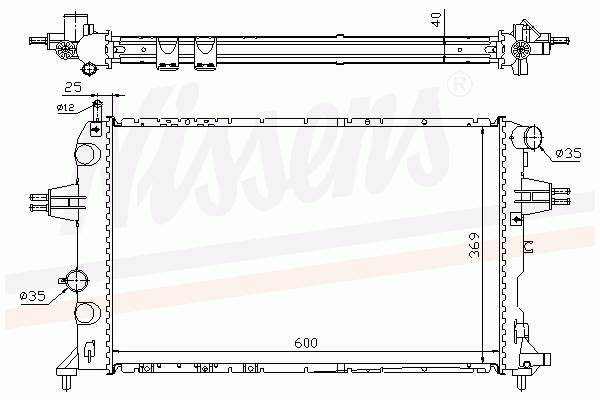 Radiador de esfriamento de motor Nissens 63249A
