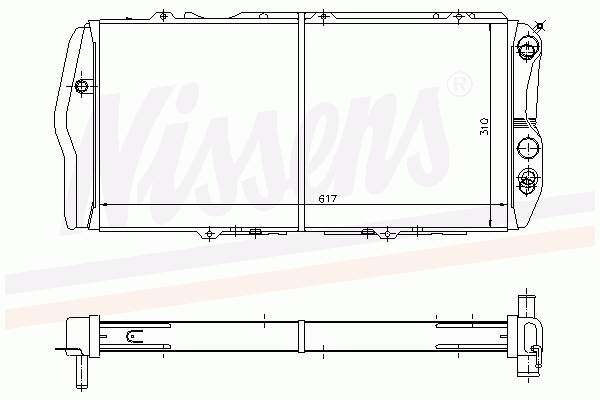 443121251AA VAG Radiador de esfriamento de motor