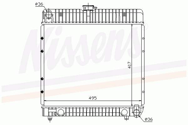 1235003903 Mercedes Radiador de esfriamento de motor