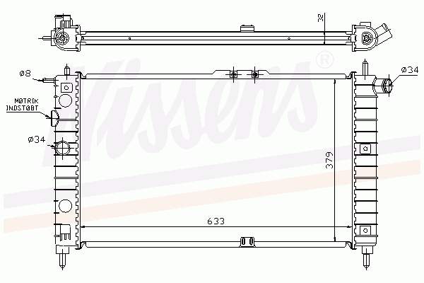 61651A Nissens Radiador de esfriamento de motor