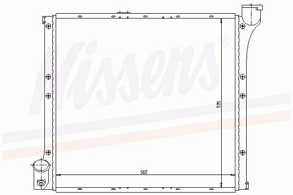 Radiador de esfriamento de motor Nissens 65221