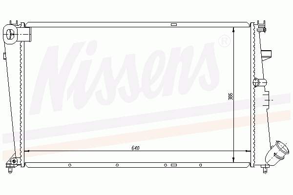 1301A7 Peugeot/Citroen Radiador de esfriamento de motor