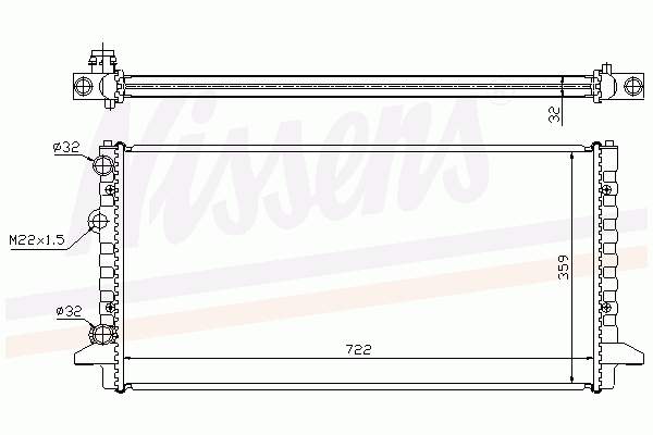 Radiador de esfriamento de motor Nissens 65256 preço, a partir de 76,08 USD