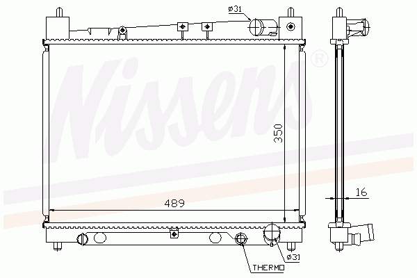 Compre 1640021080 Toyota Radiador de esfriamento de motor
