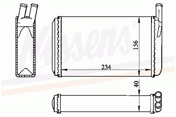 Radiador de forno (de aquecedor) Nissens 73940