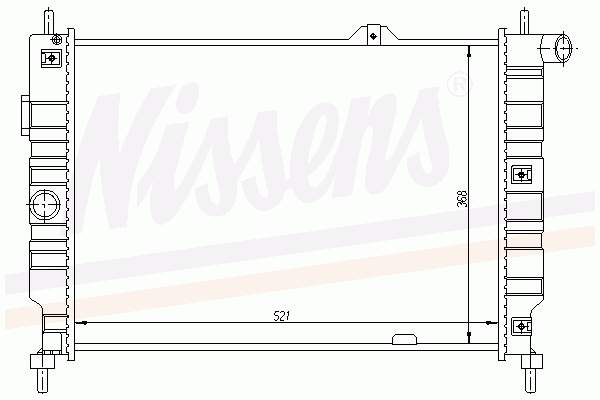 Radiador de esfriamento de motor Nissens 63058A preço, a partir de 90,75 USD