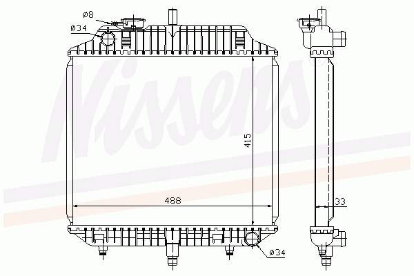 62516 Nissens Radiador de esfriamento de motor