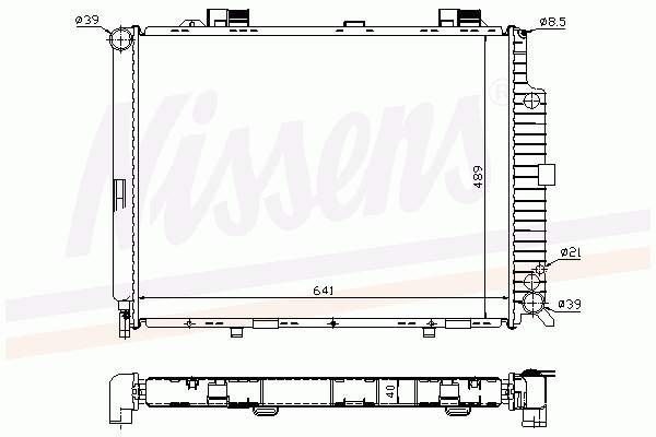 Radiador de esfriamento de motor Nissens 62689A