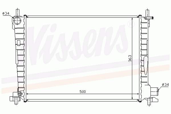 1001860 Ford Radiador de esfriamento de motor