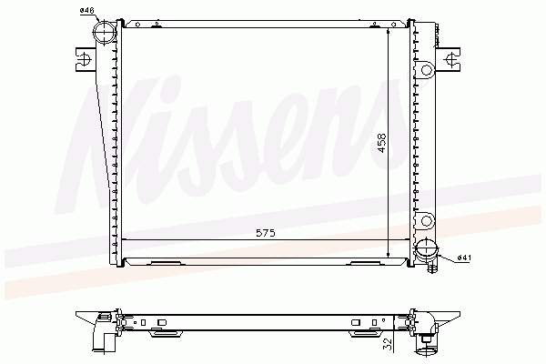 60602A Nissens Radiador de esfriamento de motor