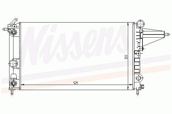 Radiador de esfriamento de motor Nissens 63225