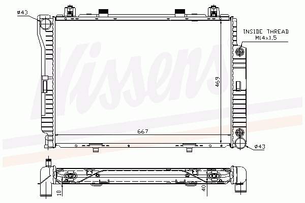 Radiador de esfriamento de motor Nissens 62714A preço, a partir de 225,80 USD