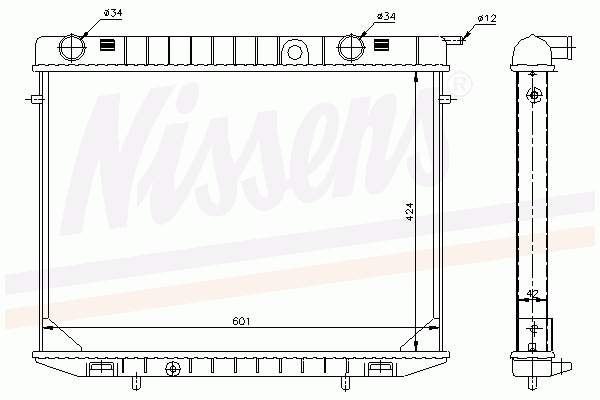 Radiador de esfriamento de motor Nissens 63245