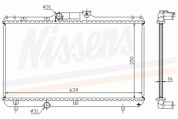 Radiador de esfriamento de motor Nissens 64786A