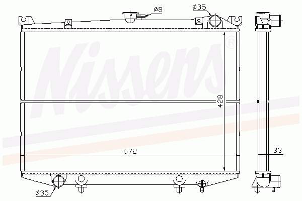 Radiador de esfriamento de motor Nissens 62988