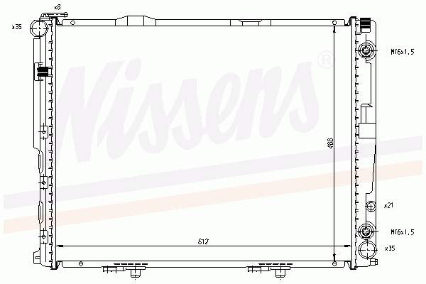 Radiador de esfriamento de motor Nissens 62762A preço, a partir de 201,83 USD
