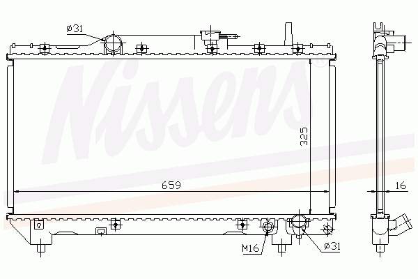 Compre 64837A Nissens Radiador de esfriamento de motor