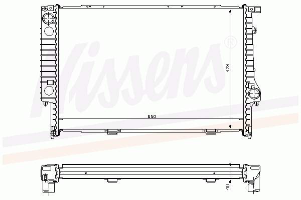 Radiador de esfriamento de motor Nissens 60693A