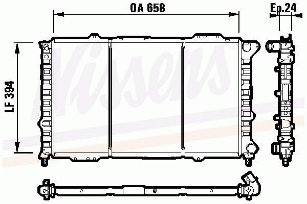 60053 Nissens Radiador de esfriamento de motor