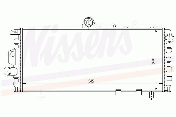 Radiador de esfriamento de motor Nissens 60010