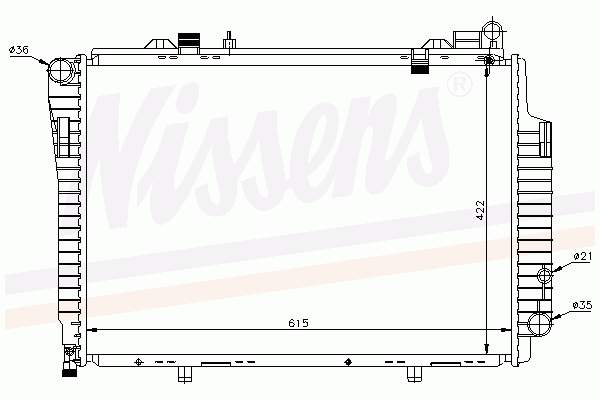 A2025005603 Mercedes Radiador de esfriamento de motor