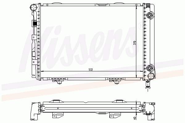 Radiador de esfriamento de motor Nissens 62557A