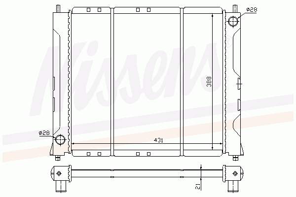 732758 VALEO Radiador de esfriamento de motor