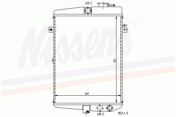 Radiador de esfriamento de motor para Audi 80 B1 82