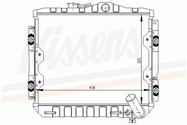 Radiador de esfriamento de motor Mitsubishi Colt II C1A ao melhor preço
