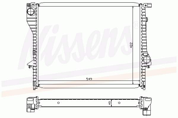 Compre 60638 Nissens Radiador de esfriamento de motor