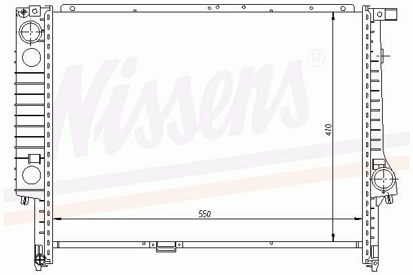 Radiador de esfriamento de motor Nissens 60605