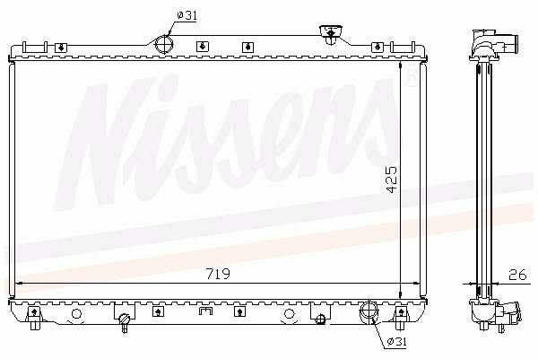 64769A Nissens Radiador de esfriamento de motor