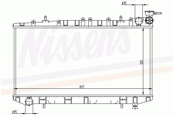 62961 Nissens Radiador de esfriamento de motor