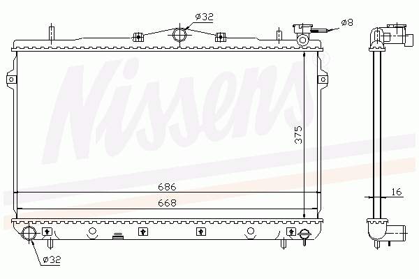 Radiador de esfriamento de motor Hyundai/Kia 2531029010 preço, a partir de 95,39 USD