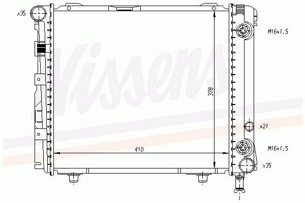 50140801 Polcar Radiador de esfriamento de motor