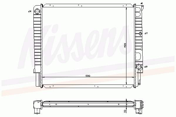 9032081 Polcar Radiador de esfriamento de motor