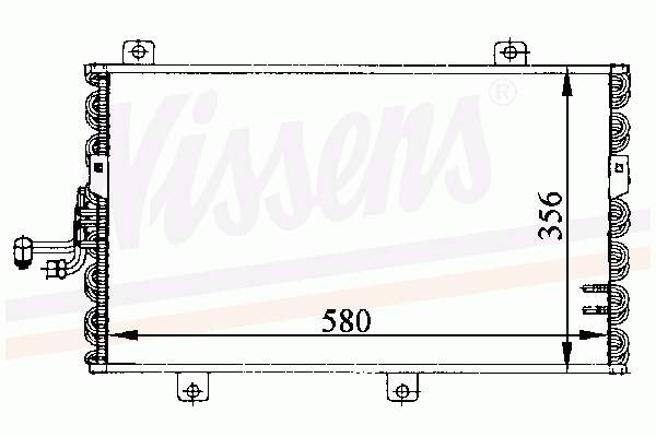 Radiador de aparelho de ar condicionado para Fiat Tipo 160