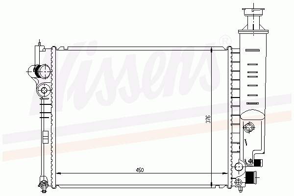 Radiador de esfriamento de motor Nissens 63465