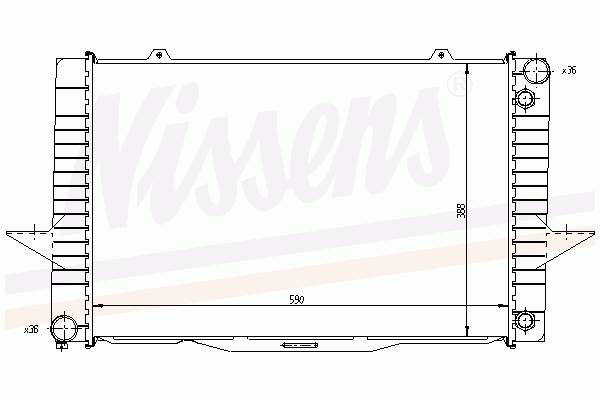 Radiador de esfriamento de motor Nissens 65540A