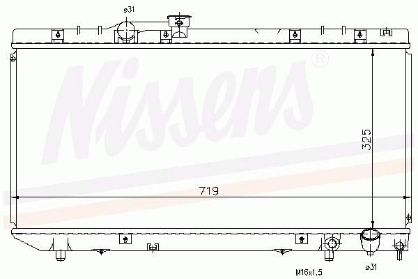 Radiador de esfriamento de motor 64775 Nissens
