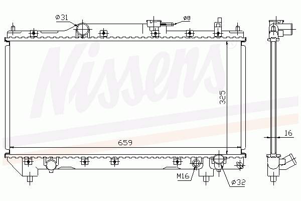 Radiador de esfriamento de motor 64783A Nissens