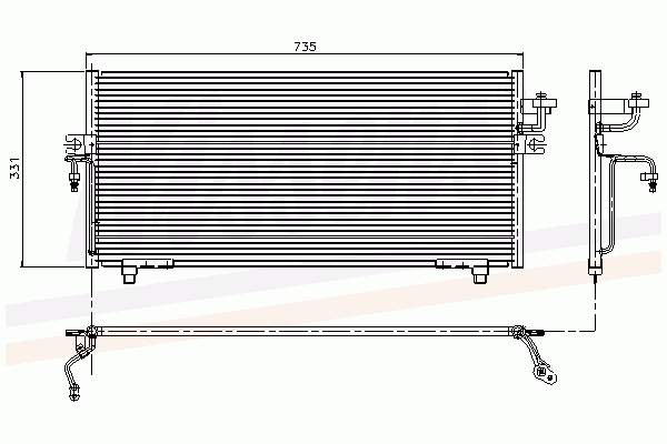 Radiador de aparelho de ar condicionado 94299 Nissens