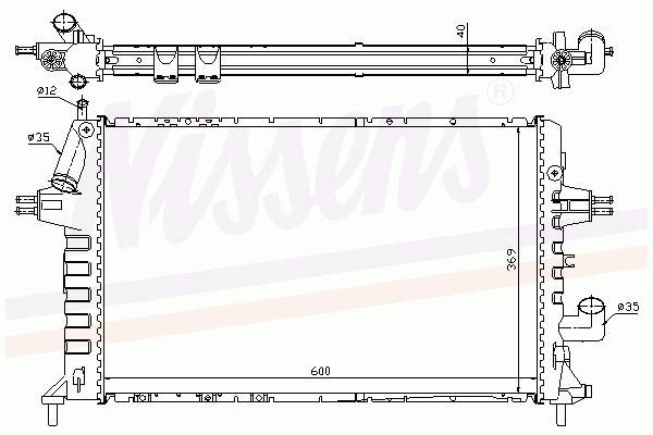 09192586 Opel Radiador de esfriamento de motor